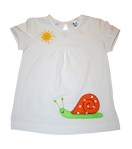 Hola caracol, hola caracola. Camisetas decoradas a mano