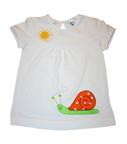 Hola caracol, hola caracola. Camisetas decoradas a mano